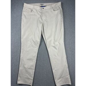 Peter Millar Pants Mens 42x32 Beige EB66 Performance Five Pocket Chino Golf Tech